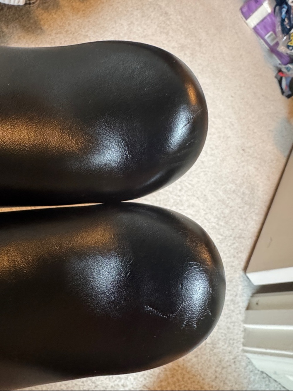 Dansko Black Leather Slip-On Clogs - Picture 6 of 6
